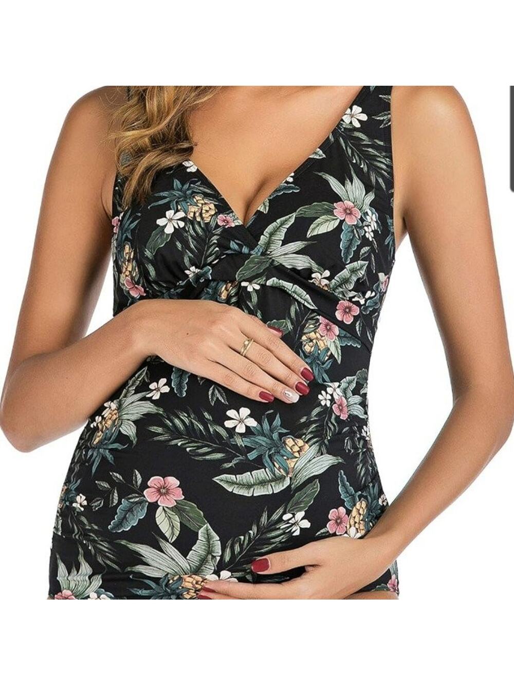 EastElegant floral maternity swimsuit NWT 2XL